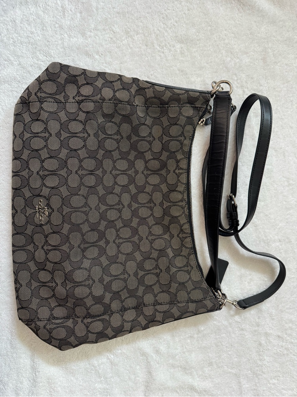 Vintage Coach Black Hobo Crossbody Bag
